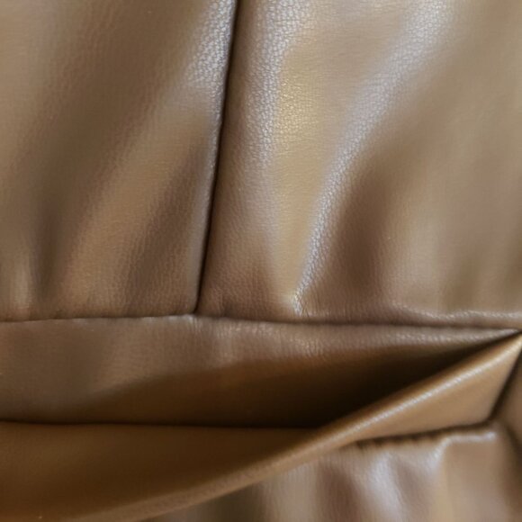 Faux Leather wide leg Pant size Medium Brown new - Picture 10 of 10